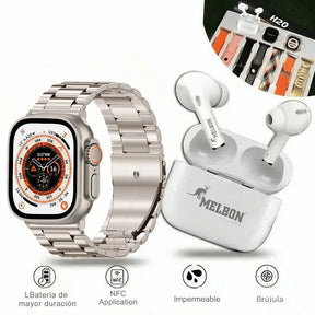Combo: Serie 9 Ultra + Auriculares Air Pro 3 (7 Pulseras + Estuche) ✅